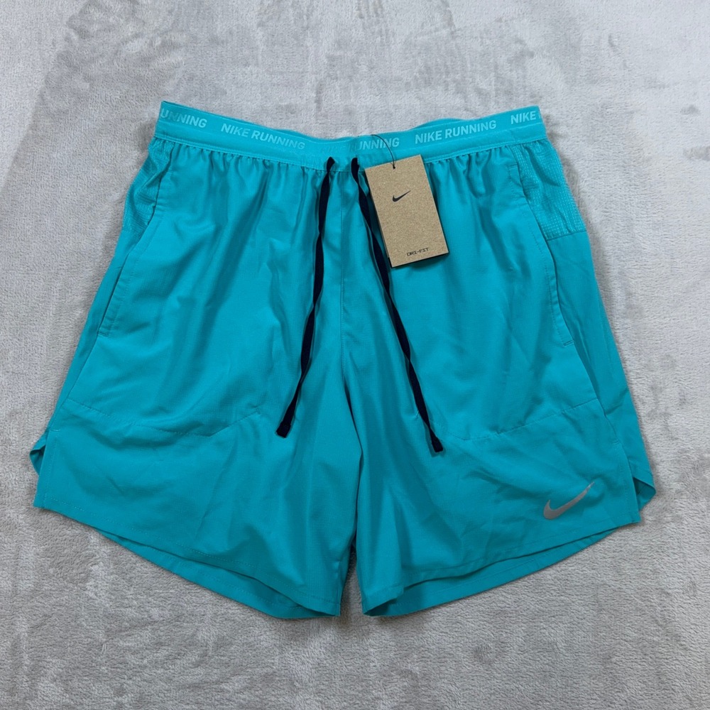 Nike Stride 2-in-1 Running Shorts Mens M NWT 7" Dri-FIT Teal Liner DM4759-345